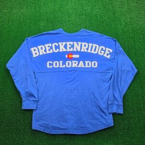 Breckenridge Colorado Spirit Jersey Shirt Unisex Small Blue Long Sleeve Casual